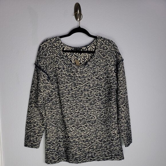 J Crew Womens M Relaxed Wideneck Knit Blue Sweater 1552 - Picture 3 of 8